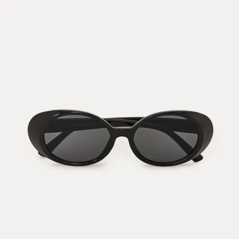 Очки солнцезащитные, пластик, овальные, черные, Nifty