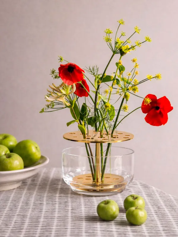 Ваза для цветов, 24х18 см, стекло/сталь, Fantastic, image-4