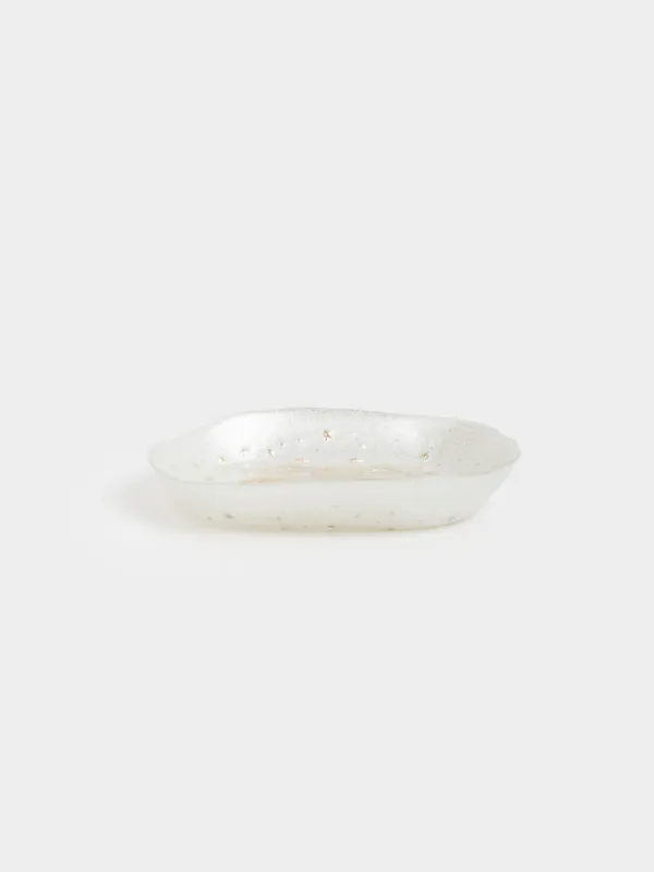 Блюдо, 15х15х3 см, стекло, шампань/молочное, Дом, Houses pattern, image-4