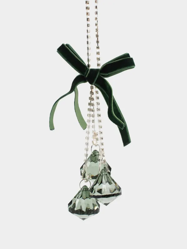 Игрушка елочная, 3 см, акрил, зеленая, Кристаллы, Ice crystal, image-0