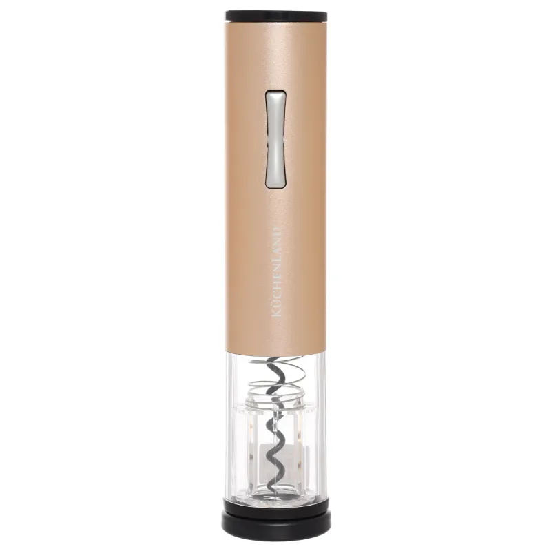 Штопор электрический, 22 см, с резаком для фольги, металл/пластик, LED B, золотистый, Bar, image-3