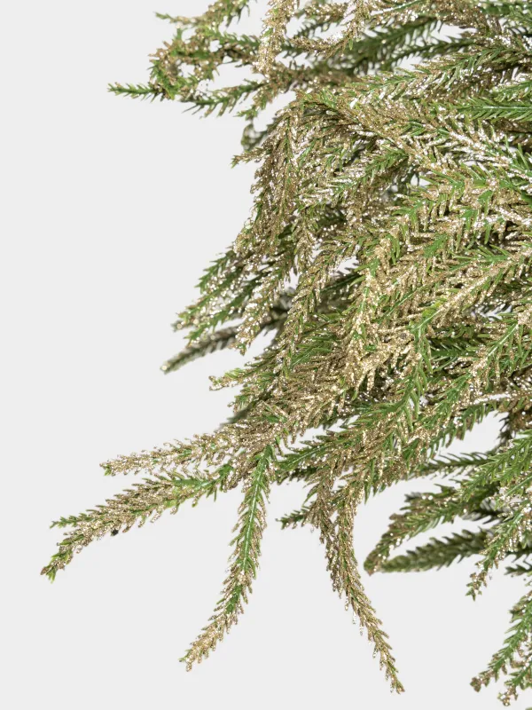 Ветка декоративная, 84 см, Хвоя с блестками, Conifer champagne, image-1