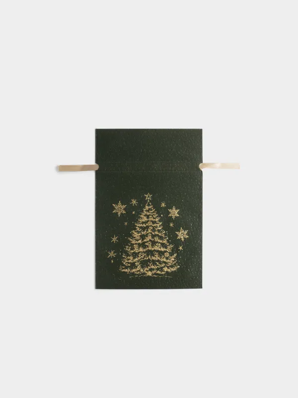 Мешок подарочный, 30х45 см, с завязками, Ель, Night spruce, image-0