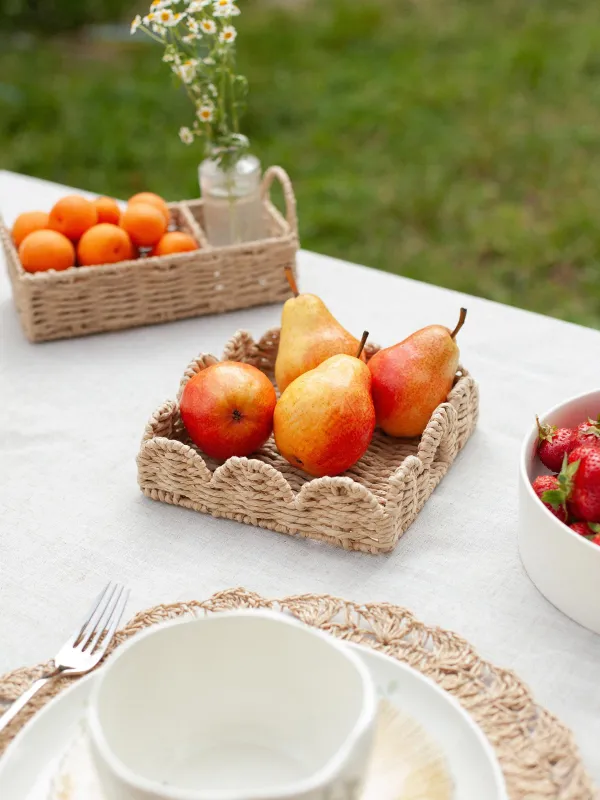 Корзина для салфеток, 19х19 см, плетеная, с ручками, целлюлоза, квадратная, Braided, image-6