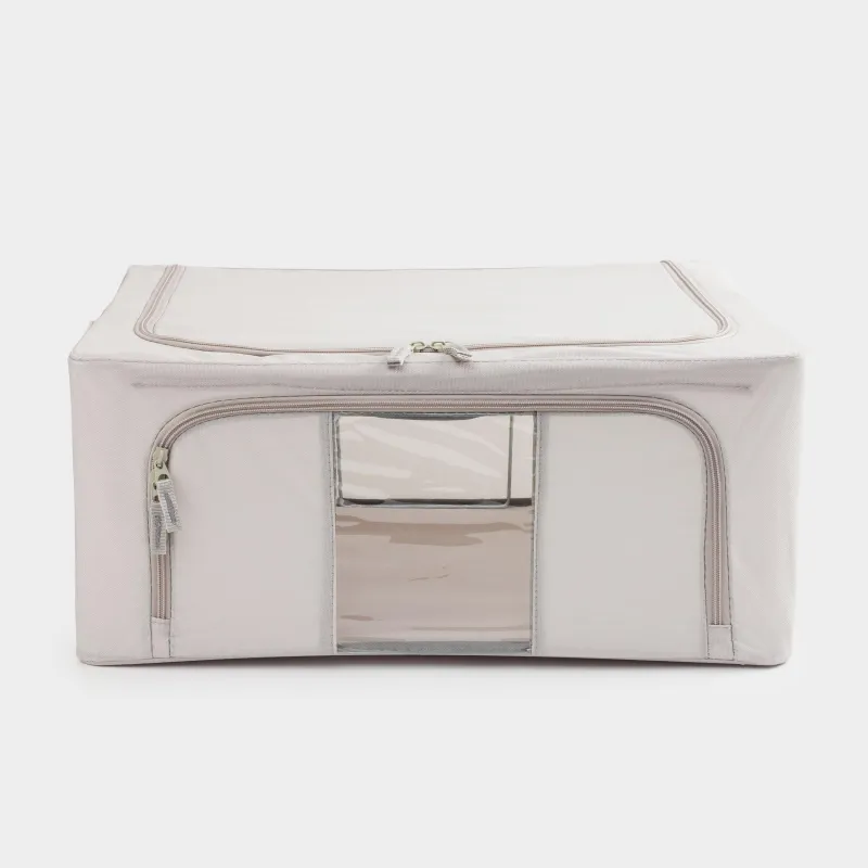 Органайзер-короб для вещей, 50х40х22 см, на молнии, оксфорд, серый, Pedant