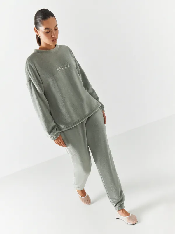 Брюки женские, флис, фисташковые, Isabelle, image-4