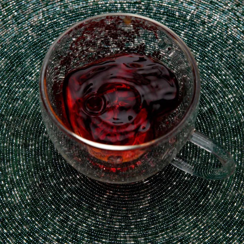 Кружка, 250 мл, 2 шт, стекло Б, с розовыми блестками, Heart, Air sparkly, image-5