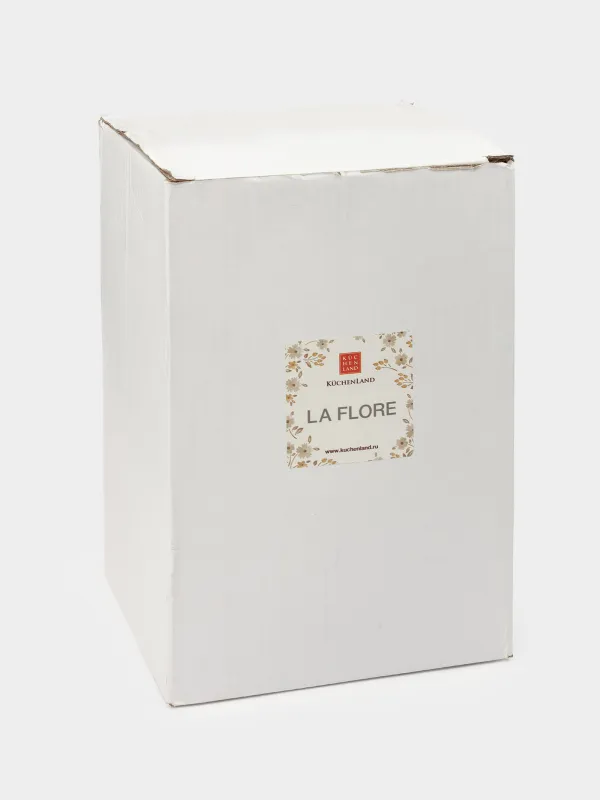 Ваза для цветов, 20 см, керамика, молочная, Винтажные цветы, La flore, image-3