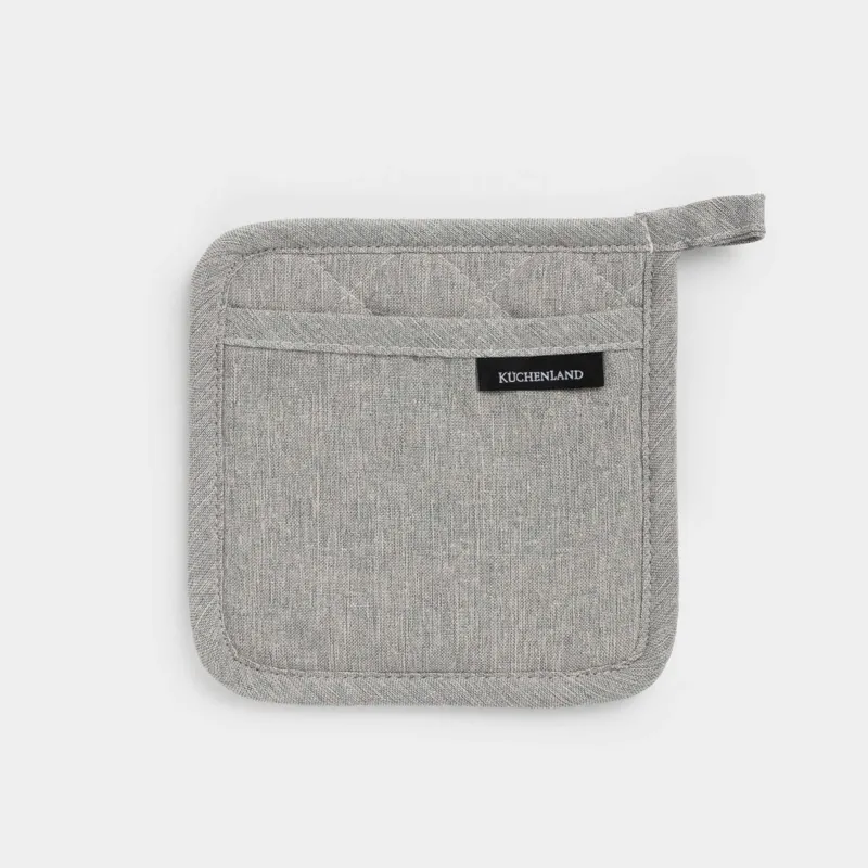 Подставка-прихватка, 18x18 см, неопрен/текстиль, квадратная, коричневая, BBQ