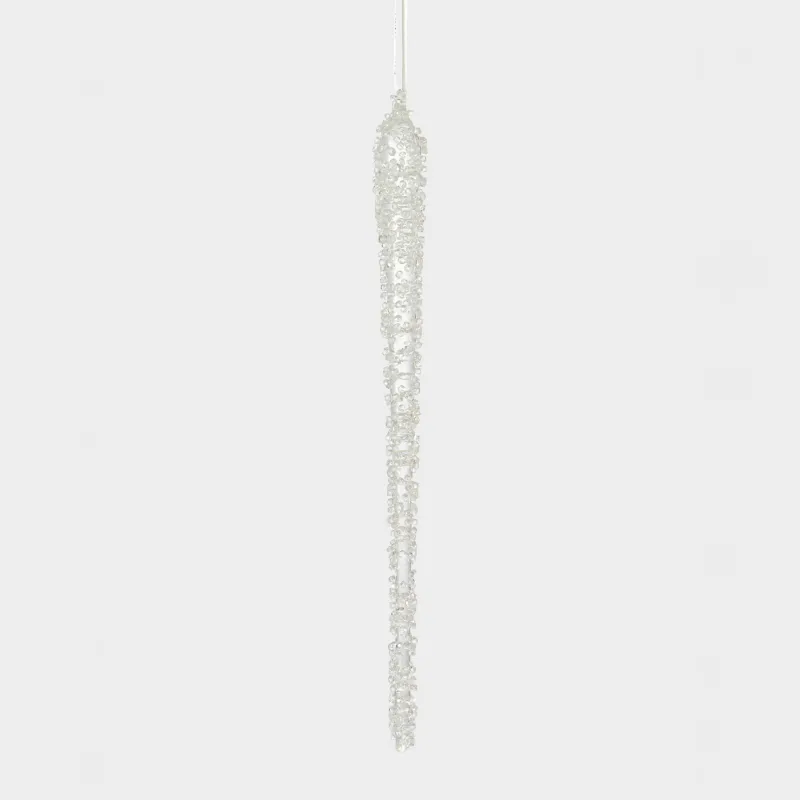 Игрушка елочная, 24 см, стекло, Хрустальная сосулька, Figure sparkle