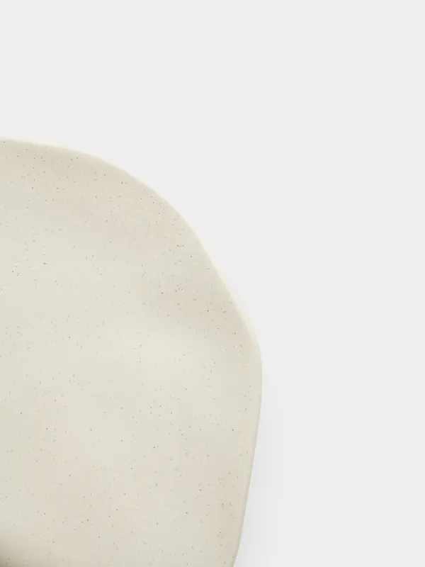 Тарелка закусочная, 22 см, керамика K, молочная, Мятый эффект, Crumple creme, image-3