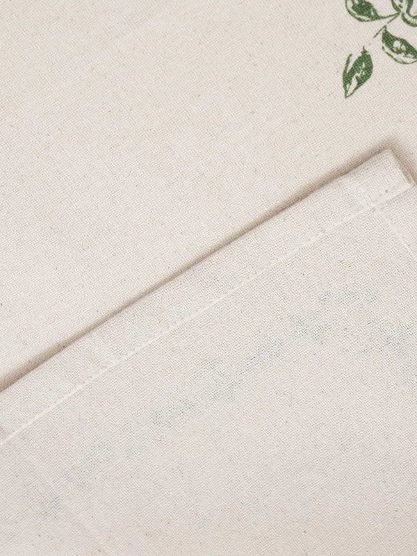 Полотенце кухонное, 40х60 см, хлопок, бежевое, Зеленые цветы, Green lace, image-4