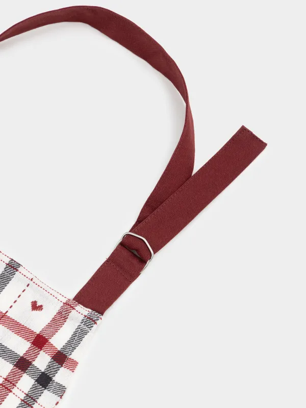 Фартук, 65х85 см, хлопок, молочный, Клетка, Hazel heart, image-2