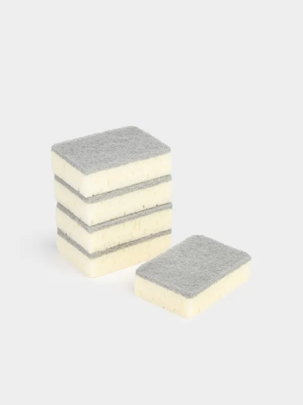 Губка для мытья посуды, 5 шт, Clean, image-0