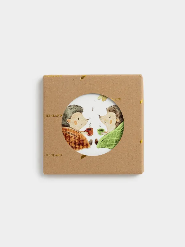 Подставка под кружку, Ежи, Forest hedgehogs, image-3