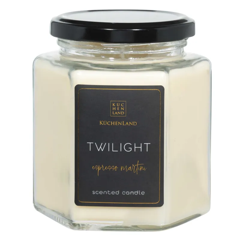 Свеча ароматическая, 10 см, в подсвечнике, с крышкой, стекло, Espresso Martini, Twilight