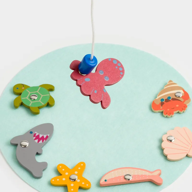 Набор игровой, 13 пр, дерево/магнит, Магнитная рыбалка, Game, image-6