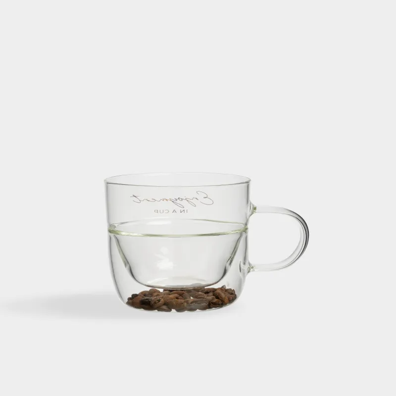 Кружка, 350 мл, стекло Б, с кофейными зернами внутри, Enjoyment in a cup, Air decor, image-3