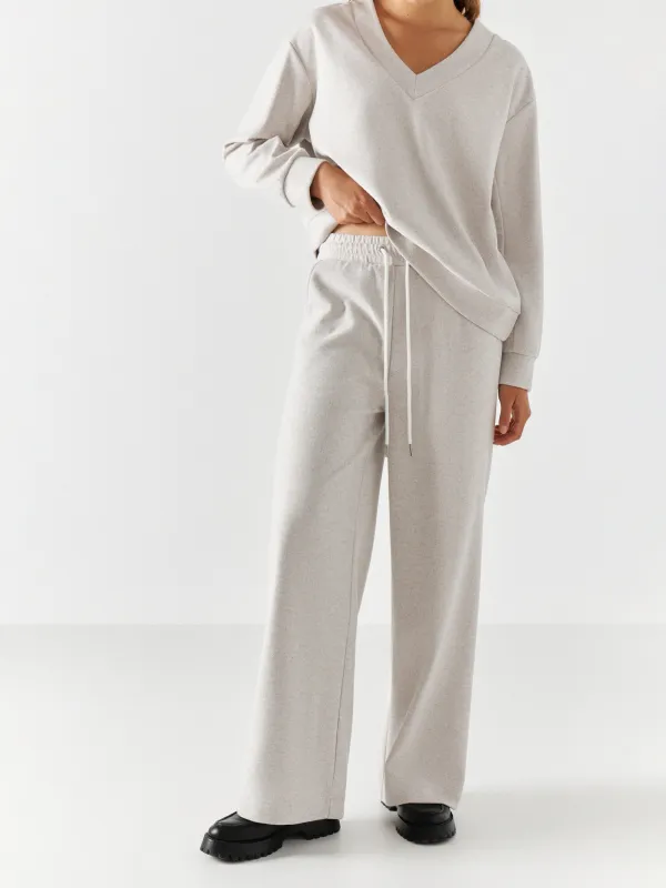 Брюки женские, широкие, полиэстер/вискоза, серые, Sherry, image-1