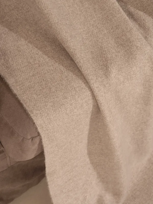 Плед, 130х170 см, с бахромой, полиэстер, светло-коричневый, Neutral, image-3