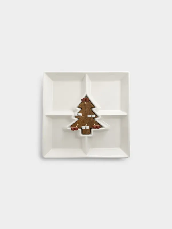 Менажница, 22 см, со шпажками, Ель, Christmas classic, image-3