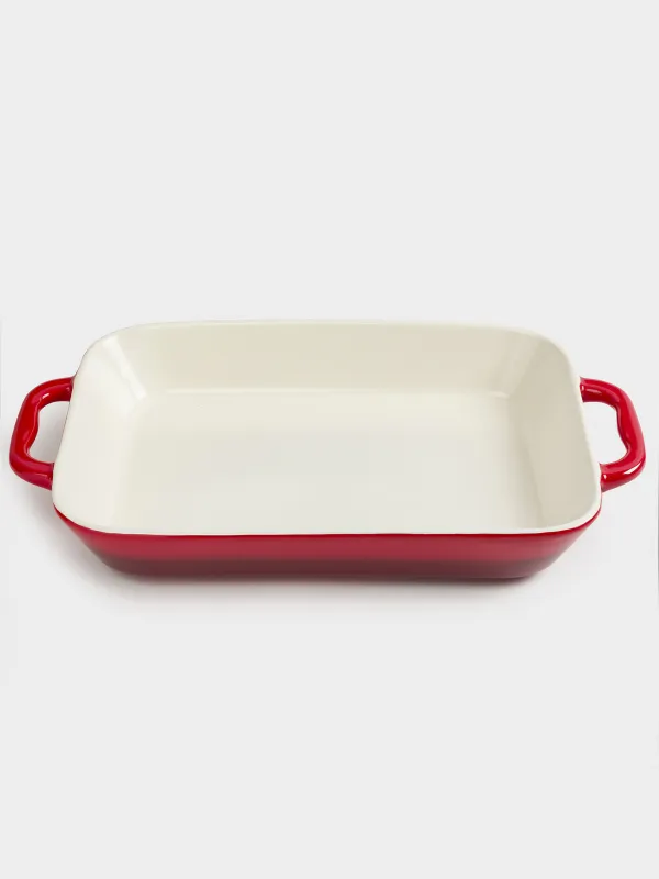 Форма для запекания, 34х24 см, керамика, прямоугольная, бордовая, Градиент, Cakes gradient, image-5