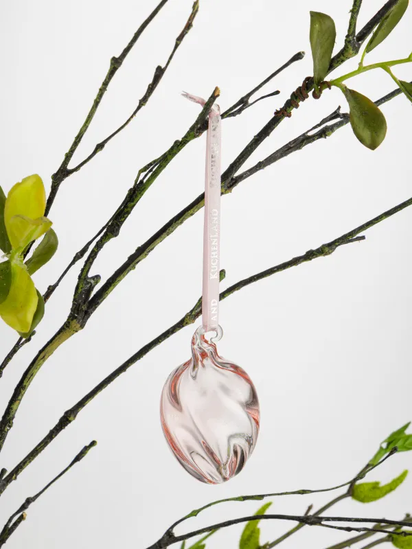 Подвеска декоративная, 6 см, стекло, розовая, Easter, image-2