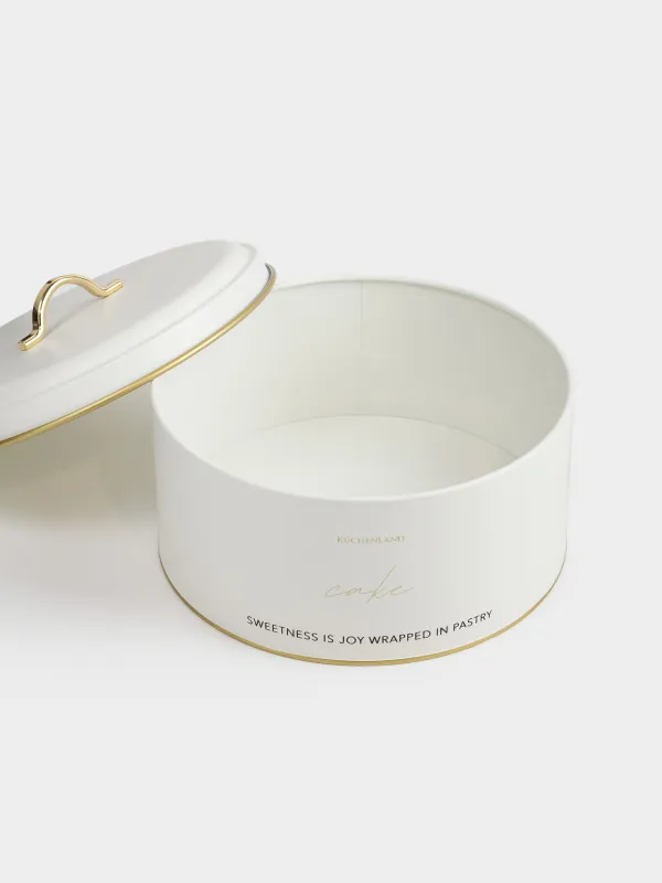 Емкость для хранения, 22х14 см, 3 л, металл, молочно-золотистая, Autograph, image-5