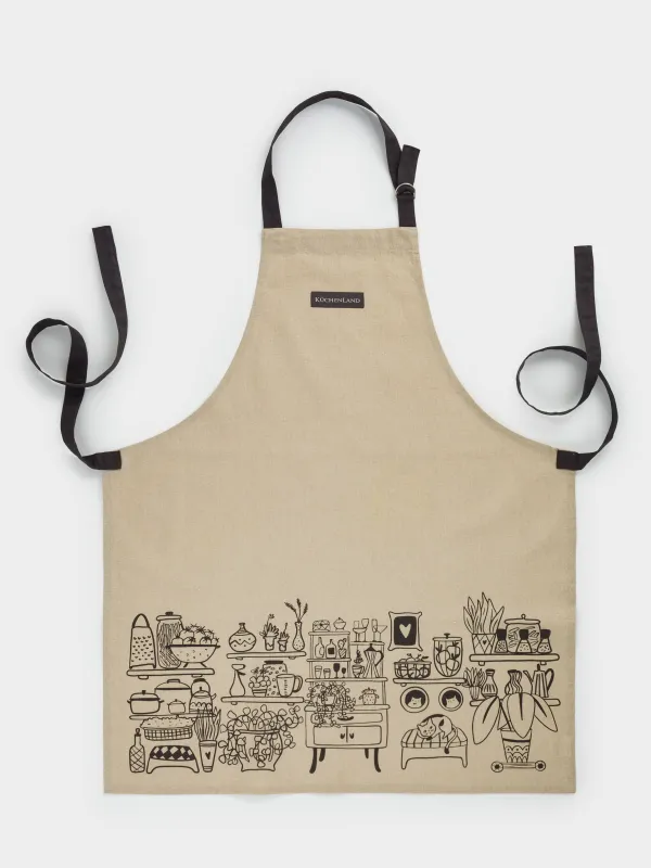 Фартук, 70х85 см, хлопок, песочный, Кухонный уголок, Kitchen art, image-0