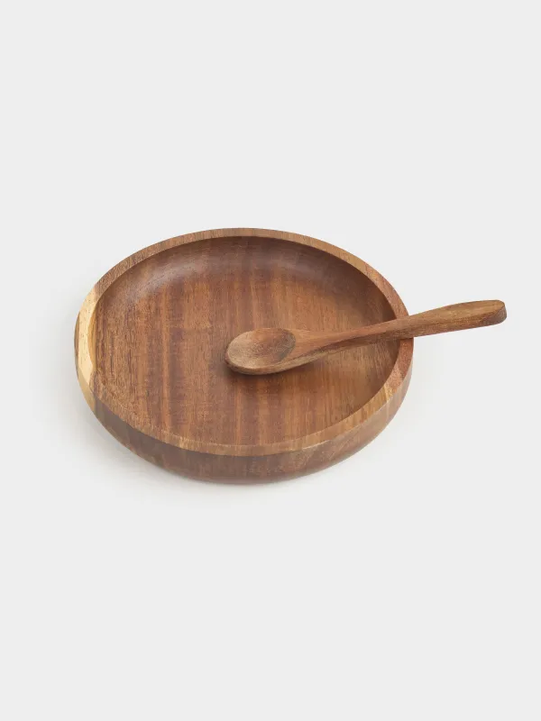 Пиала, 14х2 см, с ложкой, дерево, Noble tree, image-2