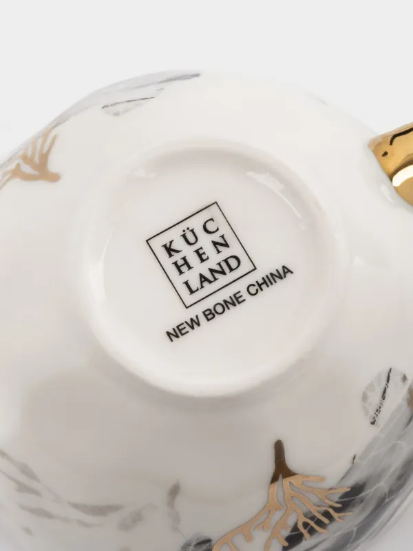 Кружка, 430 мл, фарфор N, бело-золотистая, Черепаха, Grand turtle, image-3