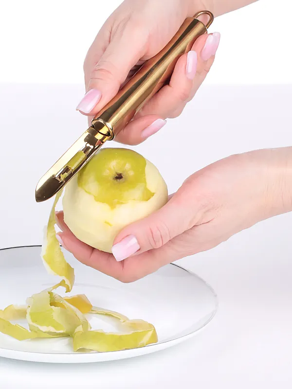 Овощечистка, 19 см, сталь, золотистая, Spiro gold, image-1