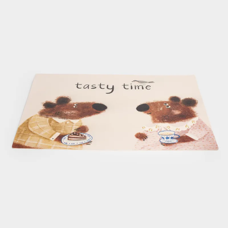 Салфетка под приборы, 33х46 см, ПВХ, прямоугольная, бежевая, Tasty time, Rock print, image-1