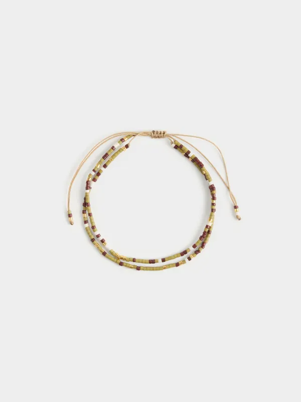 Браслет на ногу, 28 см, пластик/полиэстер, цветной, Pearl color, image-0