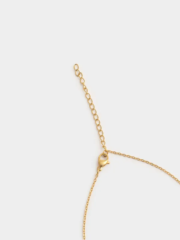 Цепочка, 50 см, с подвеской, сталь, золотистая, Сердце, Jewelry heart, image-2