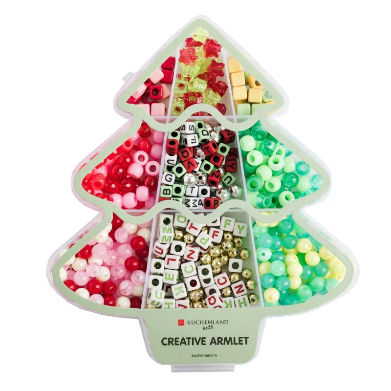 Набор для творчества, 18 см, создание украшений, пластик, Елка, Creative armlet, image-0