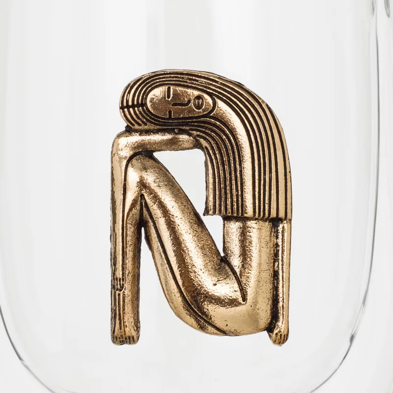 Кружка, 350 мл, стекло Б/металл, золотистая, Дева, Air-zodiac, image-4