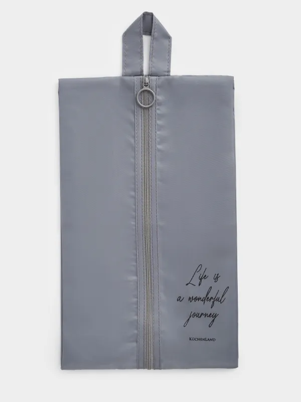 Органайзер для обуви, 20х34x11 см, саржа, серый, Travel comfort, image-0