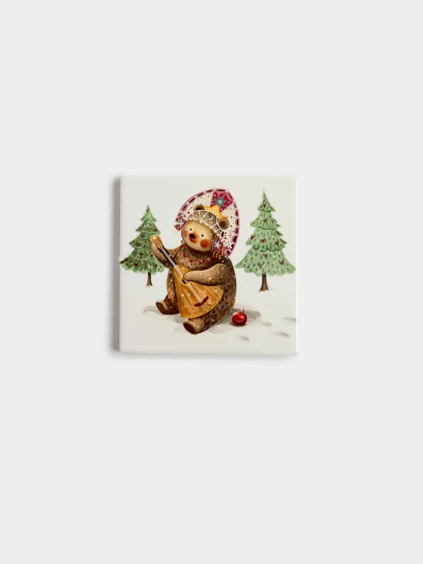 Подставка под кружку, Медведь, Christmas bear, image-0