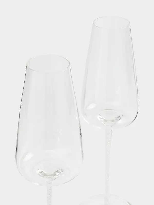 Бокал для шампанского, 270 мл, 2 шт, стекло Б/стразы, Sorento crystal, image-2