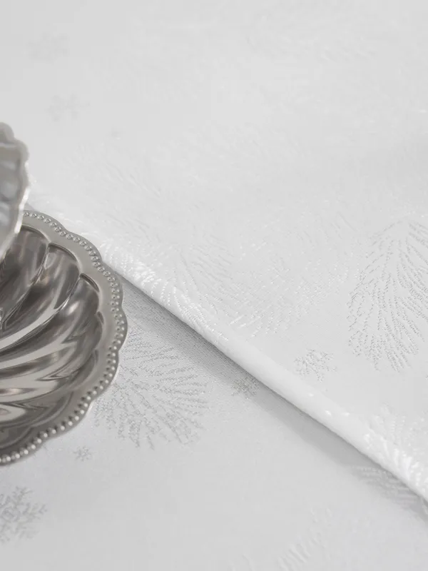 Дорожка настольная, 40х160 см, жаккард, полиэстер, белая, Хвойные ветви, Coniferous, image-5