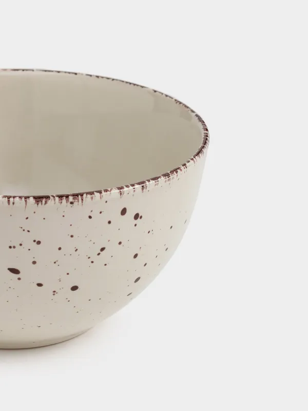 Тарелка суповая, 14х7 см, 2 шт, керамика, бежевая, в крапинку, Speckled, image-5