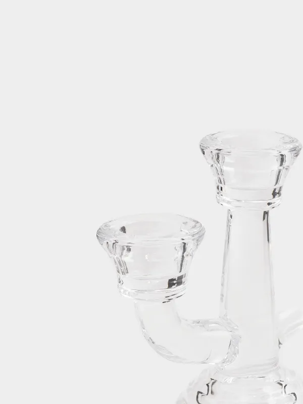 Подсвечник, 13 см, для тонких свечей, Clear, image-2