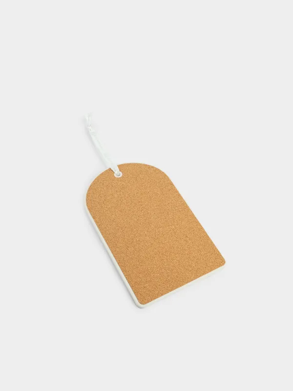 Подставка под горячее, 14x28 см, керамика/пробка, белая, Кролики в цветах, Flora Easter, image-2