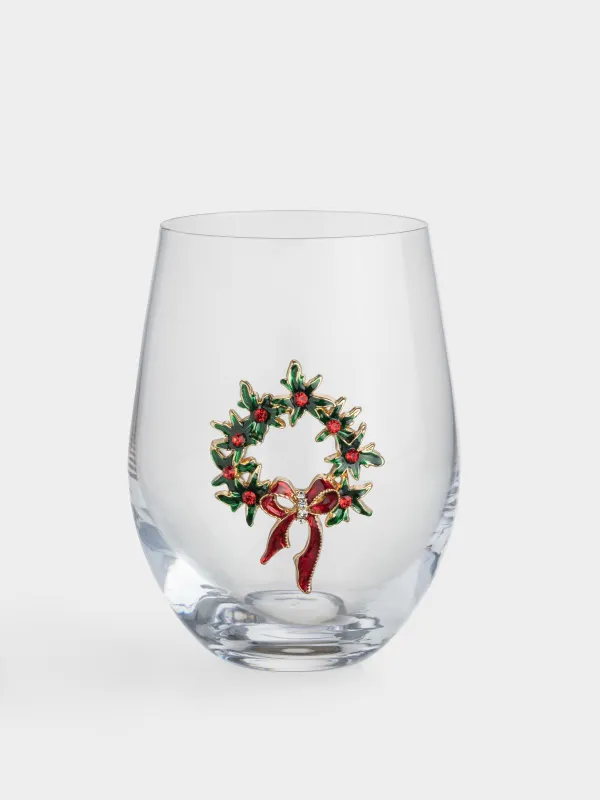 Стакан, 12 см, 500 мл, 2 шт, стекло/металл, Подарок и венок, Verset, image-3
