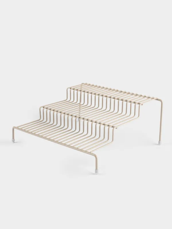 Полка-органайзер для шкафа, 26х25 см, 3 уровня, металл, бежевая, Beige style, image-0