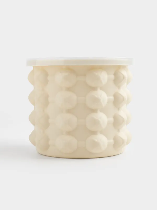 Форма для льда, 11х10 см, 40 отд, с крышкой, силикон/пластик, молочная, Soft kitchen, image-2