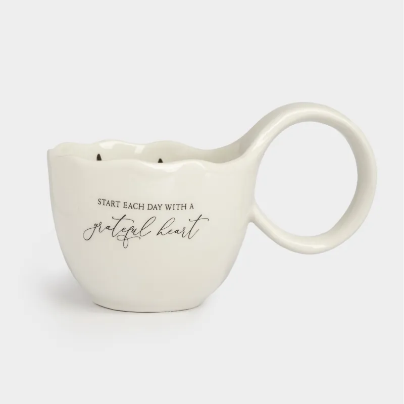 Кружка, 400 мл, керамика D, молочная, Лошадь внутри, Crumple print