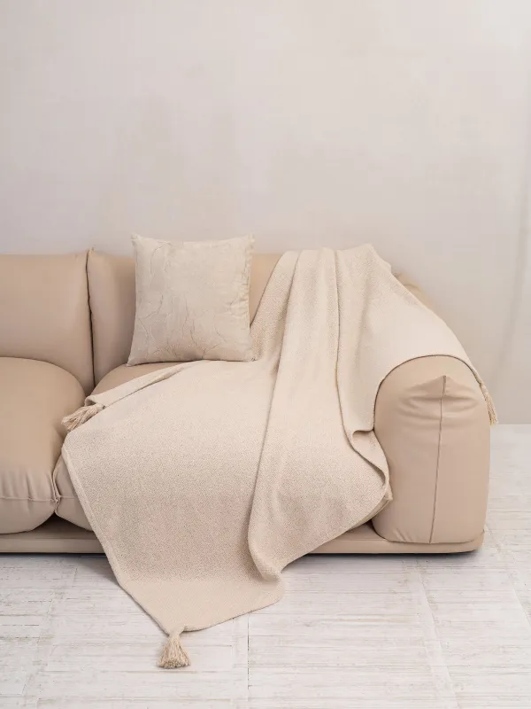 Плед, 130х170 см, хлопок, молочный, Streak, image-3