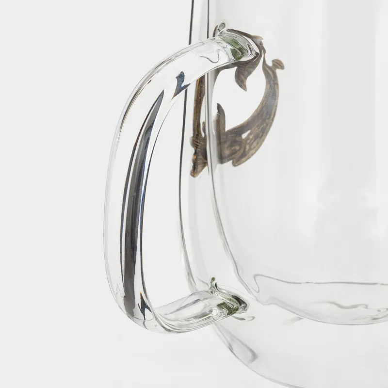 Кружка, 350 мл, стекло Б/металл, золотистая, Рыбы, Air-zodiac, image-3